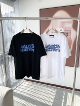 Louis Vuitton Fashion Logo Printed Short Sleeved Unisex Cotton Versatile T-shirt