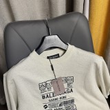 Balenciaga Letter Embroidered Knit T-shirt Casual Solid Short Sleeve