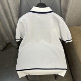 Gucci Knitted Jacquard Polo Sweater Short Sleeve Shirts