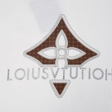 Louis Vuitton Classic Hot Diamond Logo Short Sleeved Unisex Casual Round Neck T-shirt