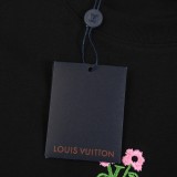 Louis Vuitton Embroidered Flower Logo Short Sleeved Unisex Fashion Casual T-shirt