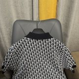 Dior Classic Oblique Print Polo T-shirt Casual Street Short Sleeve