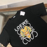 Loewe Logo Drago Print Short Sleeves Unisex Cotton Casual T-shirt