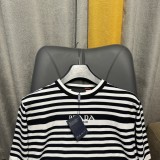 Prada New Fashion Stripe Short Sleeve Casual Street T-shirt