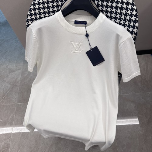 Louis Vuitton New Fashion Solid Short Sleeve Casual Cotton Knit T-shirt