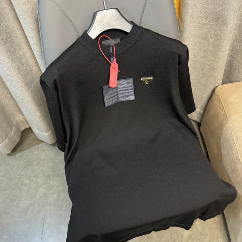 Prada Triangle T-shirt Fashion Casual Short Sleeve