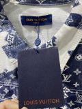 Louis Vuitton Fashion Couple Cashew Flower Tie Dyed Denim Coat