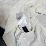Louis Vuitton Rhinestone Logo Knitted Short Sleeve Fashion Casual T-shirt