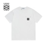 Loewe Pocket Logo Print T-shirt Unisex Minimalist Casual Short Sleeves