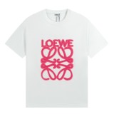Loewe Classic Logo Printed T-shirt Couple Loose Cotton Short Sleeve