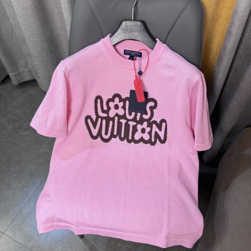 Louis Vuitton New Graffiti Letter Print Round Neck Short Sleeve T-shirt