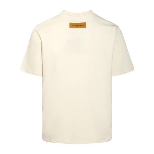 Louis Vuitton Logo Printed Short Sleeve Unisex Classic Cotton T-shirt