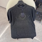 Louis Vuitton Fashion Casual Loose Round Neck Short Sleeve