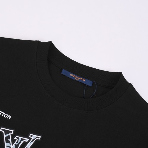 Louis Vuitton Fashion Logo Printed Short Sleeve Unisex Versatile Casual T-shirt