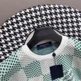Louis Vuitton Fashion Plaid  Short Sleeve Casual Cotton Knit T-shirt
