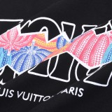 Louis Vuitton Kusama Yayoshi Logo Printed Short Sleeved Unisex Casual Round Neck T-shirt
