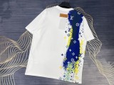 Louis Vuitton Graffiti Foam Logo Short sleeved Unisex Casual Loose T-shirt