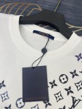 Louis Vuitton Fashion Full Gradient Logo Short sleeved Unisex Casual Cotton T-shirt