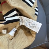 Burberry Casual Striped Drawstring Wool Knit Shorts