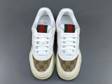 Gucci Re-Web Classic Unisex Sneakers White Brown Fashion Casual Street Sports Board Shoes