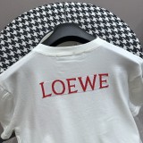 Loewe Flame Pattern Logo Jacquard Short Sleeve Fashion Casual T-shirt