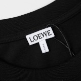 Loewe Dragon Ribbon Embroidered T-shirt Unisex Loose Casual Short Sleeves