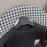 Louis Vuitton Classic Rainbow Pattern Letter Embossing Short Sleeve Casual Loose T-shirt