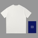 Loewe Fashion Embroidery Logo T-shirt Unisex Loose Casual Short Sleeves