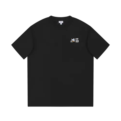Loewe Panda Embroidery T-shirt Unisex Fashion Casual Short Sleeves Multiple colors