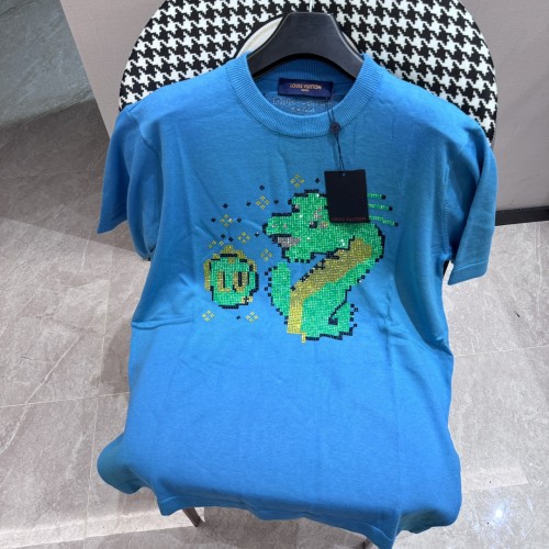 Louis Vuitton Funny Cartoon T-shirt New Fashion Casual Solid Short Sleeve