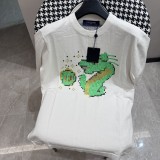 Louis Vuitton Funny Cartoon T-shirt New Fashion Casual Solid Short Sleeve
