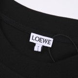 Loewe Neon Logo Embroidered T-shirt Unisex Fashion Casual Short Sleeves