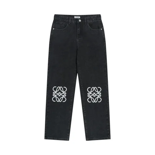 Loewe Classic Big Logo Printed Men's Fashion Casual Denim Jeans