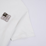 Loewe Embroidery Logo T-shirt Unisex Fashion Casual Short Sleeves