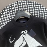 Louis Vuitton Owl Cartoon Embroidered Classic T-shirt Casual Street Short Sleeve