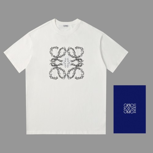 Loewe High Street Embroidery Logo T-shirt Unisex Loose Casual Short Sleeves