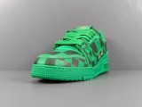 Louis Vuitton Trainer Fashion Low Casual Board Shoes Men Checker Rendering Sneakers Green