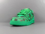 Louis Vuitton Trainer Fashion Low Casual Board Shoes Men Checker Rendering Sneakers Green