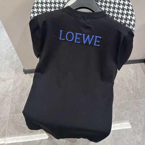 Loewe Flame Pattern Logo Jacquard Short Sleeve Fashion Casual T-shirt