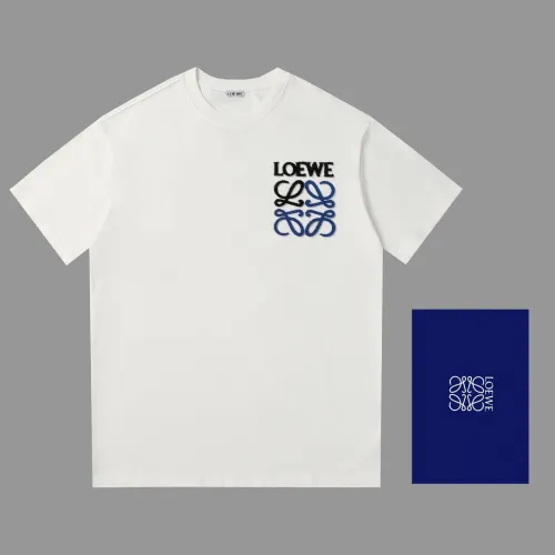 Loewe Pocket Toothbrush Embroidered T-shirt Unisex Loose Casual Short Sleeve