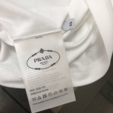 Prada Logo Printed T-shirt Couple Simple Casual Short Sleeves