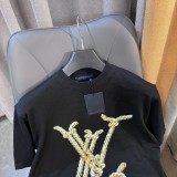 Louis Vuitton Classic Logo T-shirt Fashion Casual Breathable Short Sleeve