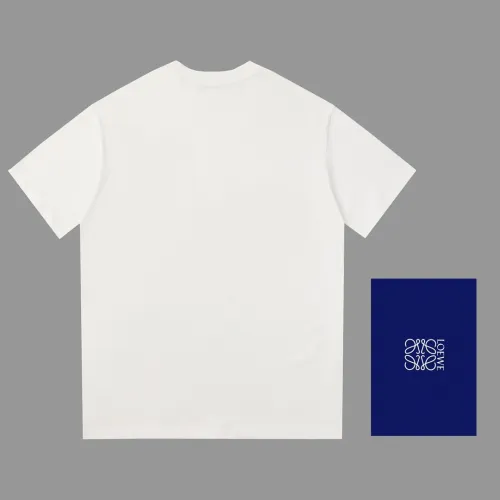 Loewe Embroidered Hollow out Logo T-shirt Unisex Loose Casual Short Sleeves