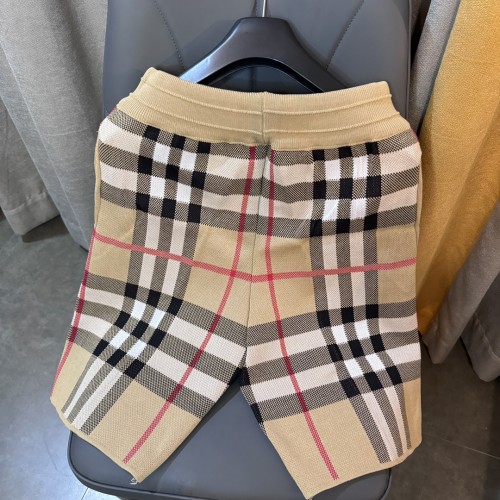 Burberry Classic Plaid Knit Shorts Casual Street Pants