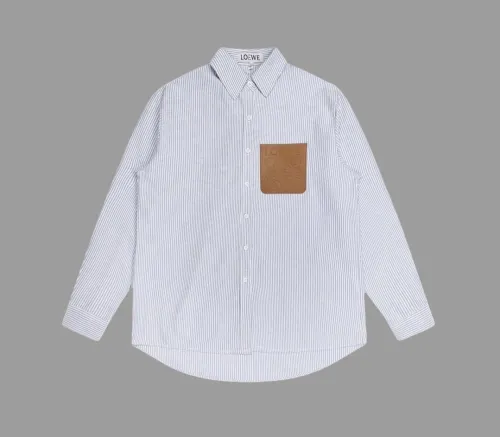 Loewe Classic Leather Logo Pocket Striped Shirt