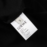 Loewe Embroidered Hollow out Logo T-shirt Unisex Loose Casual Short Sleeves