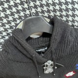 Chrome Hearts Colorful Logo Embroidered Hoodies Casual Fleece Knitted Sweatshirts Pullover