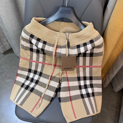Burberry Classic Plaid Knit Shorts Casual Street Pants