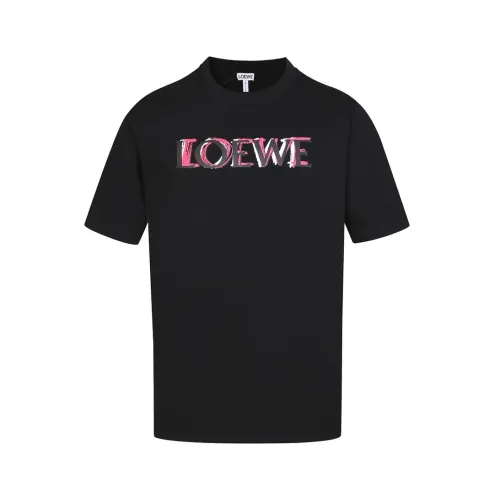 Loewe New Logo Print T-shirt Unisex Fashion Casual Short Sleeves