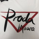 Prada Classic Logo Printed T-shirt Couple Loose Casual Short Sleeves